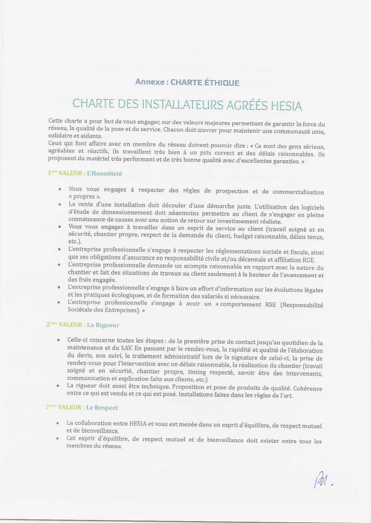 Charte éthique Habitat et Energies