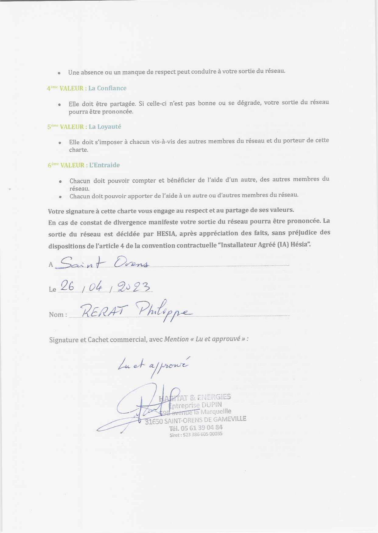 Charte éthique Habitat et Energies page 2